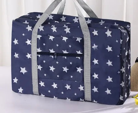 fashion flamingo solid color nylon travel bags
