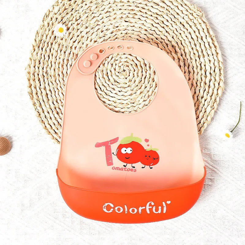 Casual Cute Cartoon Flower Silica Gel Burp Cloths Bib Baby Accessories