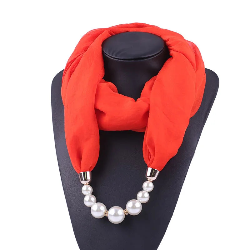 women's commute solid color chiffon scarf