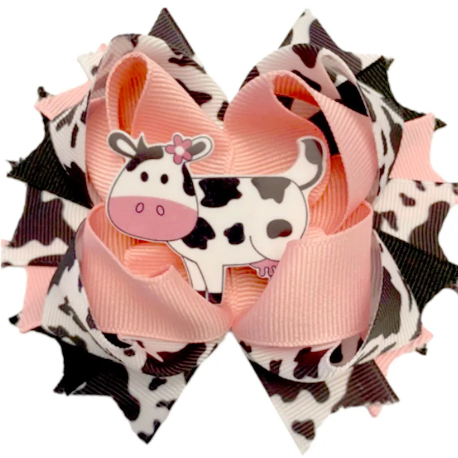 Hot Selling  Milk Bow Western Denim cowgirl   Children's Hairpin
