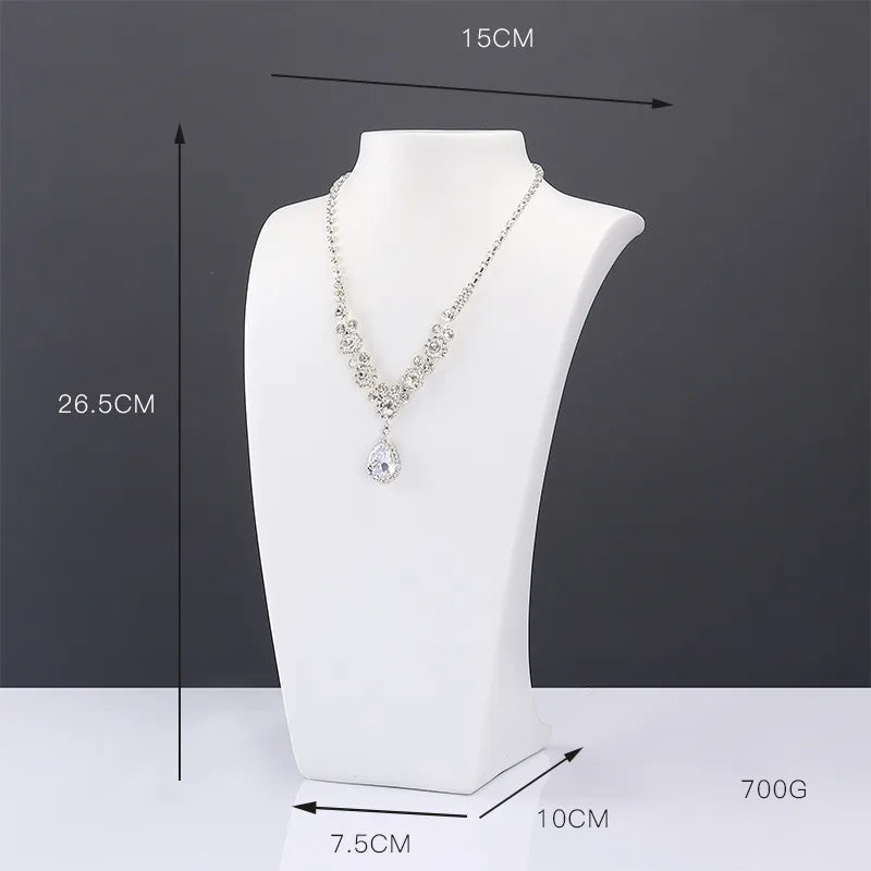 elegant portrait resin jewelry display bust