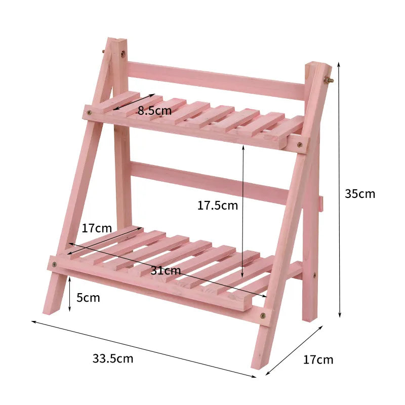 Casual Elegant Pastoral Solid Color Wood Storage Rack