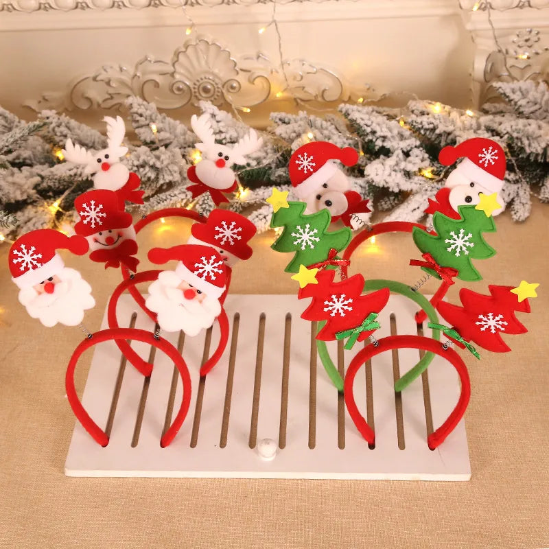 Christmas Streetwear Children Unisex Christmas Hat Christmas Tree Santa Claus Hair Band