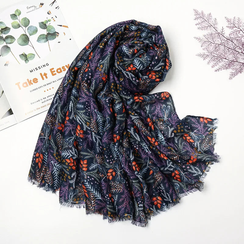 Women's Ethnic Style Color Block Polyester Scarf