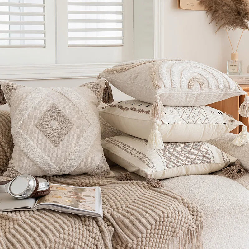 vacation solid color polyester cotton pillow cases