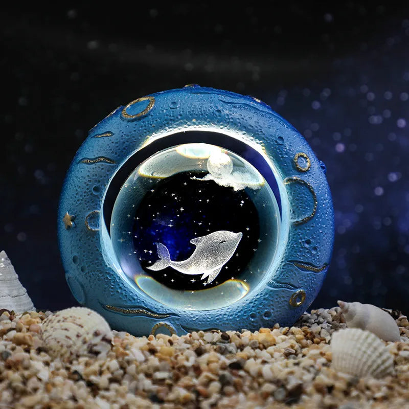 Simple Style Galaxy Dolphin Resin Crystal Lighting Accessories