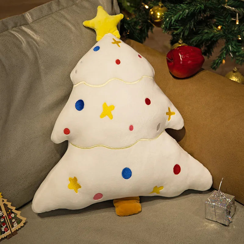 Christmas Decorative Cushion Santa Claus Toy Apple Peaceful Fruit Christmas wreath Cushion Gingerbread Man Cartoon Style