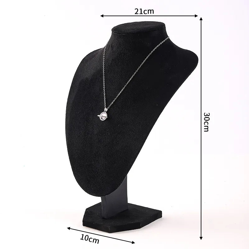 1 Piece PU velvet Classic Style Solid Color Jewelry Display Bust