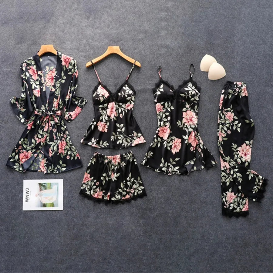 women's sexy leaf flower polyester printing shorts sets pants sets