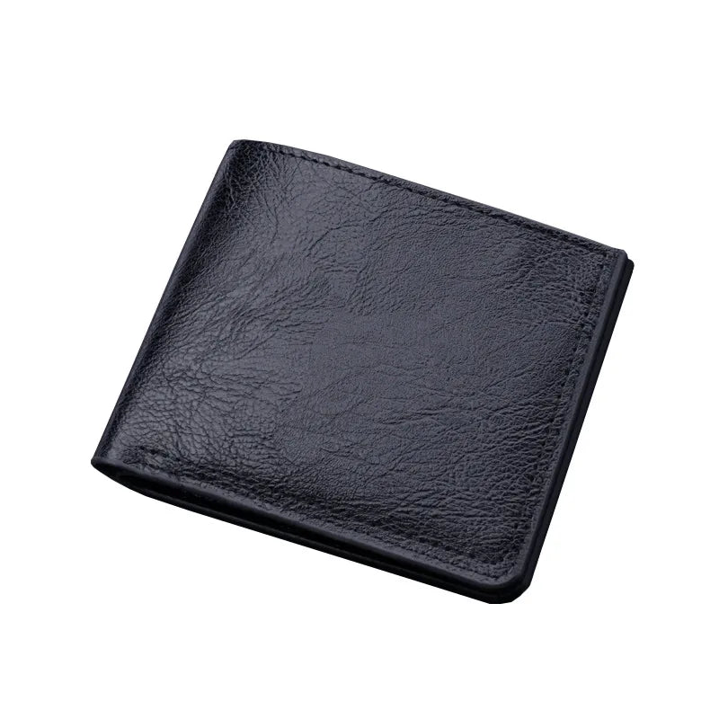 men's solid color pu leather wallets