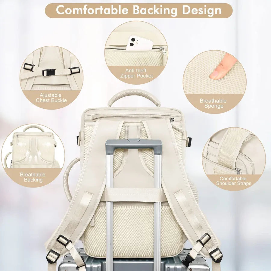 new student casual backpack schoolbag women's large capacity multi-functional computer backpack travel backpack