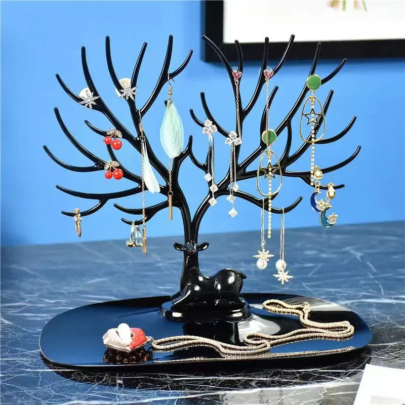 artistic animal tree plastic jewelry rack