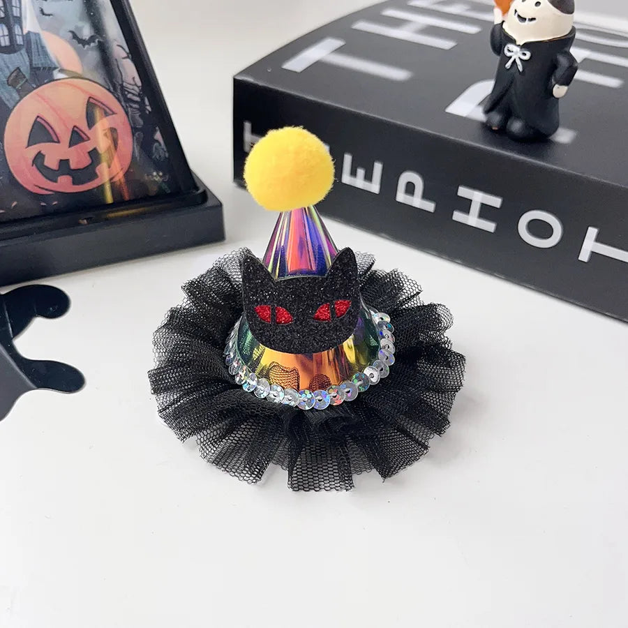 New Arrival Halloween Ornaments Creative Funny Pumpkin Ghost Bat Side Clip Top Clip Festival Atmosphere Hair Accessories