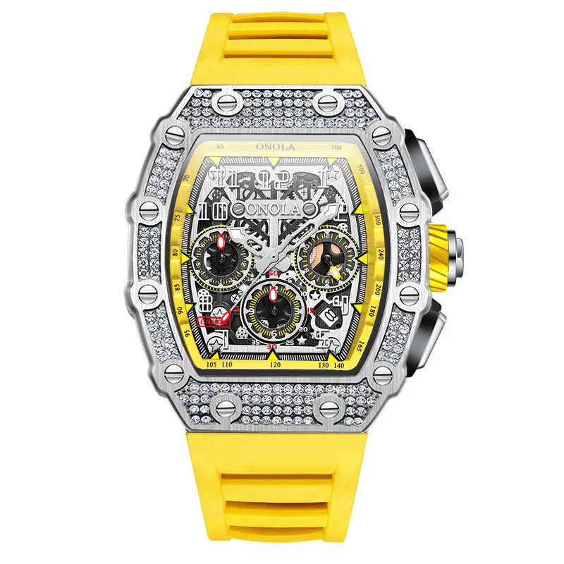 retro solid color buckle mechanical men's watches