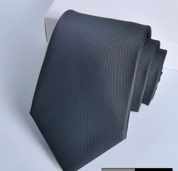 business solid color polyester men's tie