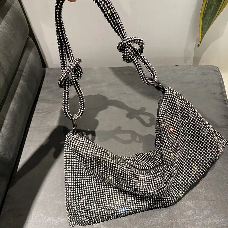 women's small summer rhinestone fashion underarm bag