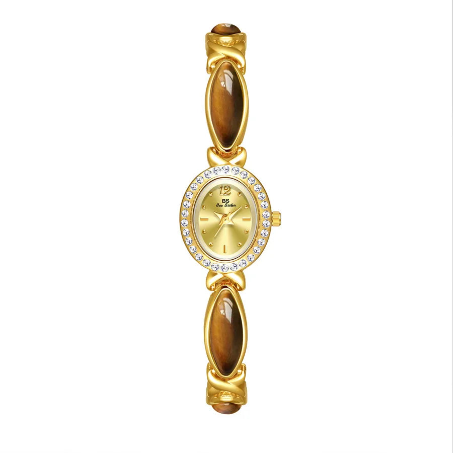 Elegant Classic Style Solid Color Jewelry Buckle Quartz Watch