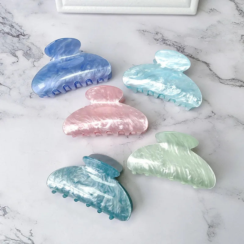 New Style Large Size Acetate Shark Clamp Hair Clip Women Luxury Fashion Hair Accessories Hair Claw For Thick Hair Tail