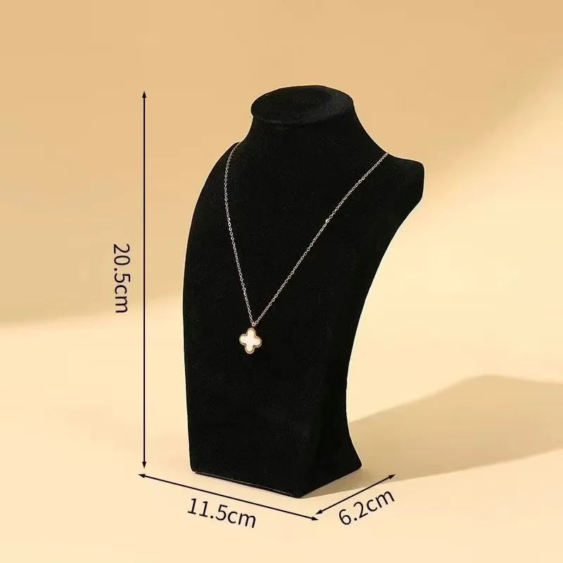 Modern Simplicity Jewelry Necklace Display Stand Counter Display Props Mannequin Pendant Holder Velvet Leather Material