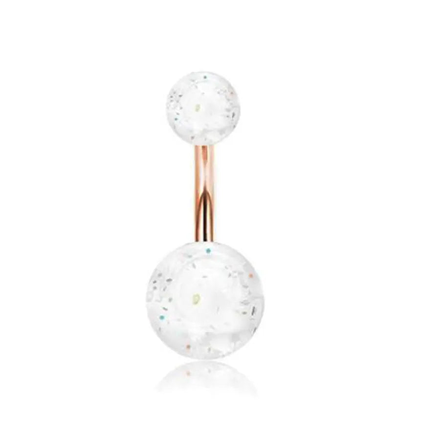 fashion solid color stainless steel inlay artificial gemstones belly ring