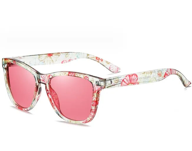 simple style flower tac square full frame men's sunglasses