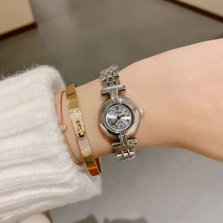 Classic Style Color Block Solid Color Butterfly Double Snap Quartz Watch Women's Watches