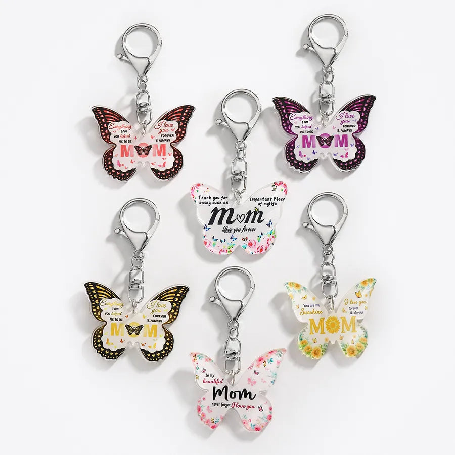 Elegant Lady Simple Style Butterfly Arylic Unisex Keychain