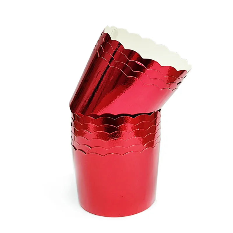 Simple Style Solid Color PE Paper cake cups