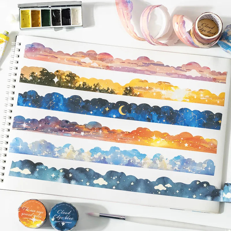 Clouds Star Moon School Graduation Washi Cute Handmade Shiny Washi Tape