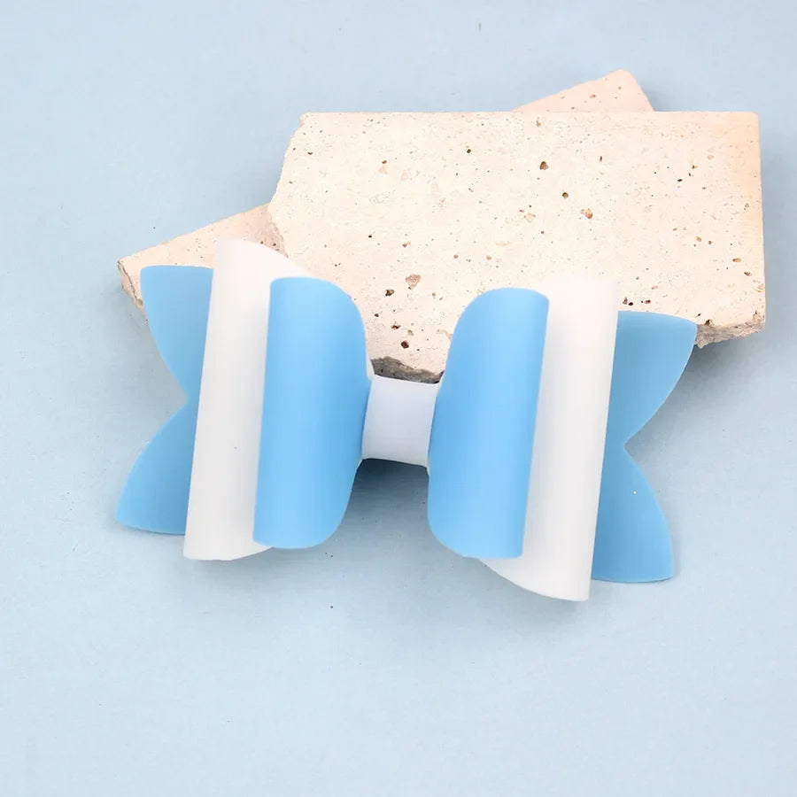 New Summer Fresh Pvc Bow Hairpin Candy Color Bow Hairpin Simple and Versatile