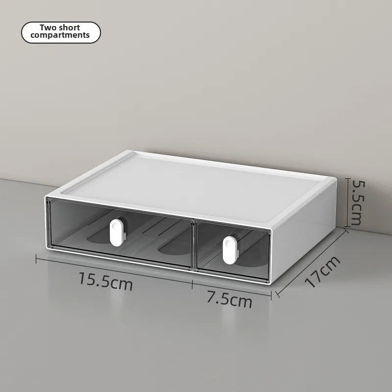 Dopamine Desktop Overlay Storage Cabinet Drawer Student Desk Stationery Storage Box Rubber Belt Hairpin Jewelry Fit Box
