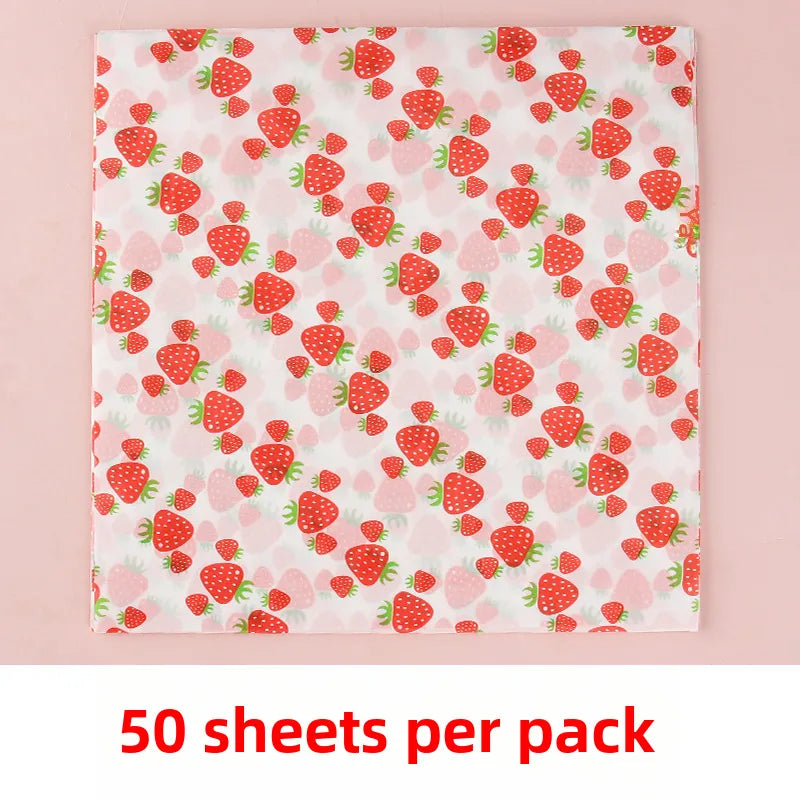 Aimanwu Food Grade Packaging Candy Paper Lunch Oil-proof Paper Wax Paper Square 18cm (50 sheets/bag) Hamburger Paper