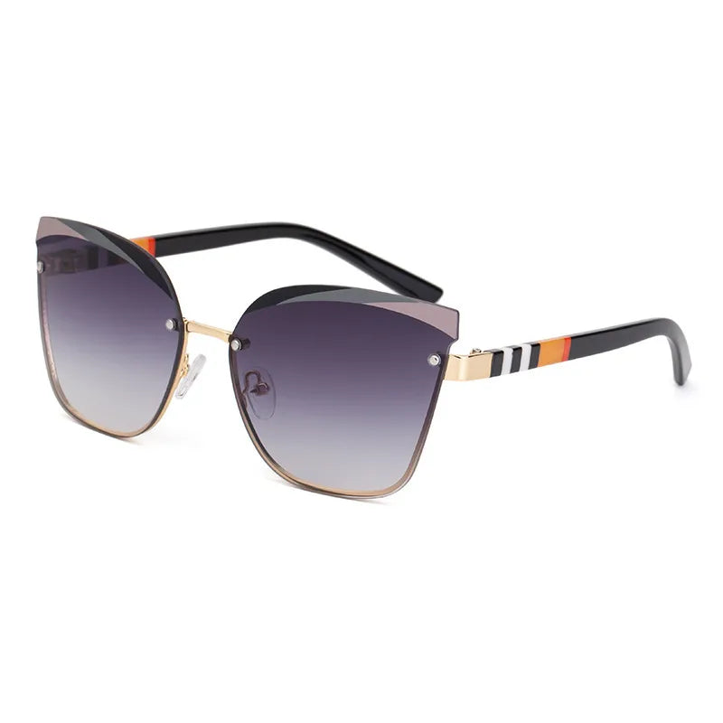 Geometric Pc Cat Eye Frameless Women's Sunglasses