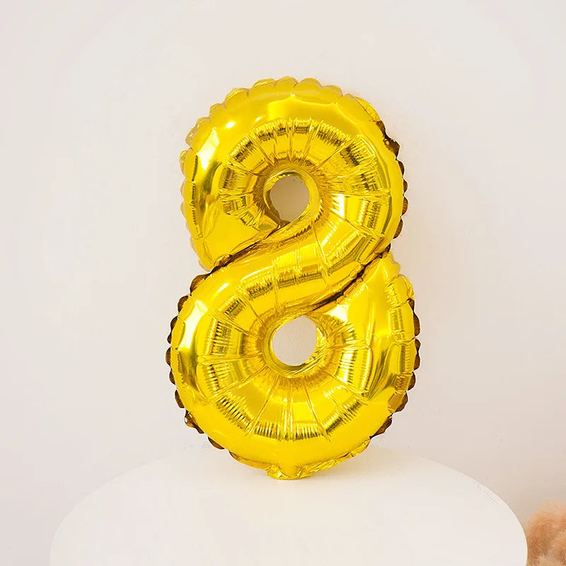 Simple Style Number Aluminum Film Party Festival Balloons