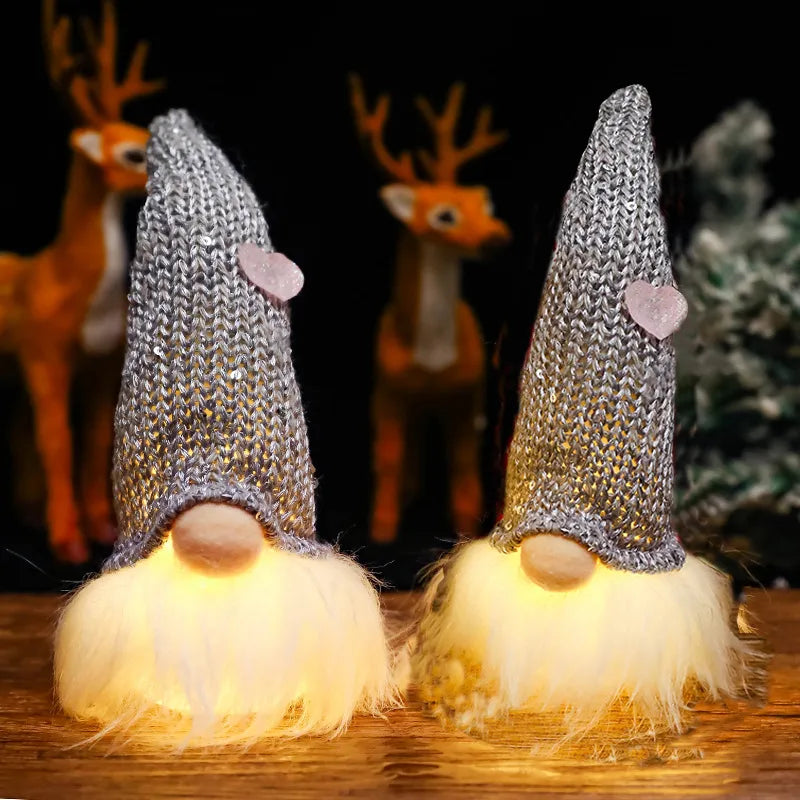 Christmas Fashion Santa Claus Plastic Knitted Wool Party Decorative Props