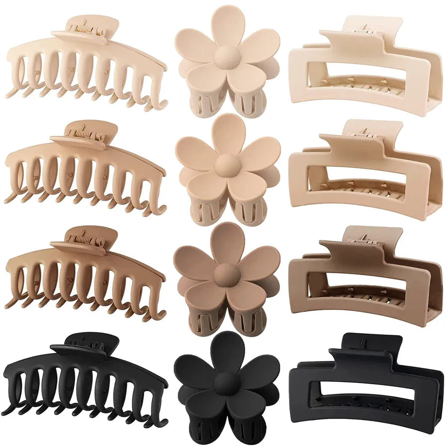 Hot Large Grip Suit Seamless Back Head Frosted Claw Clip Rectangular Shark Clip Hair Accessories Wholesale