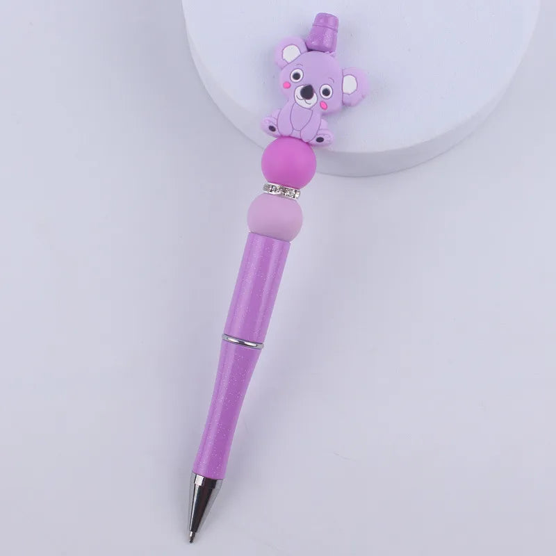 creative cartoon animal silicone bead color ballpoint pen