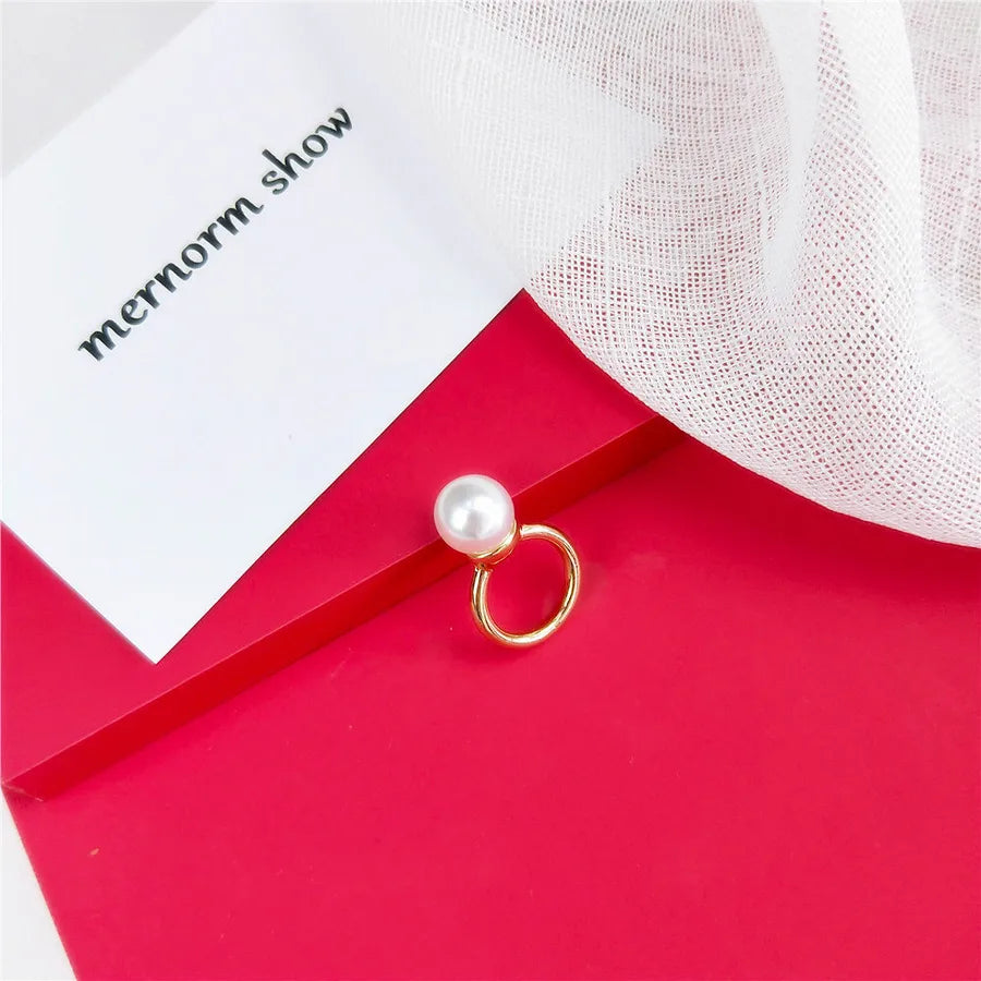 women's fashion geometric water droplets pu alloy rhinestone pearl