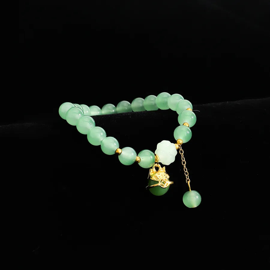 Elegant Classical Four Leaf Clover Butterfly Alloy Glass Beaded Bracelets Wholesale