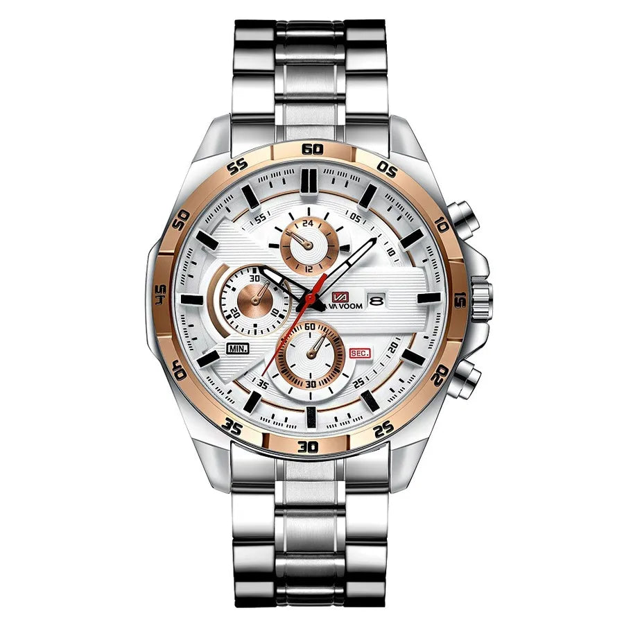 fashion geometric buckle quartz men's watches