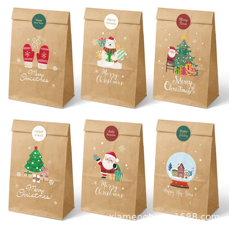 Christmas Cute Christmas Tree Santa Claus Snowman Party Gift Wrapping Supplies Gift Wrapping Supplies