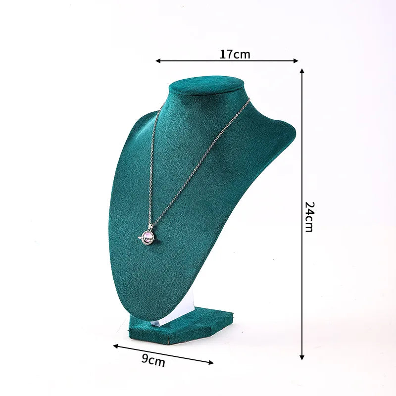 1 Piece PU velvet Classic Style Solid Color Jewelry Display Bust