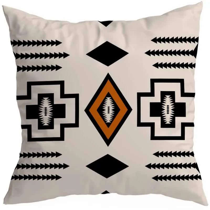 vacation sweet geometric stripe solid color linen fibre peach skin pillow cases