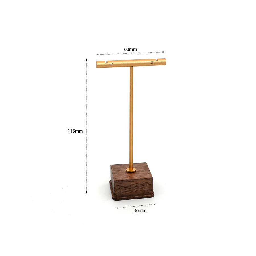 1 Piece solid wood Metal Iron Classic Style Geometric Jewelry Display Jewelry Rack