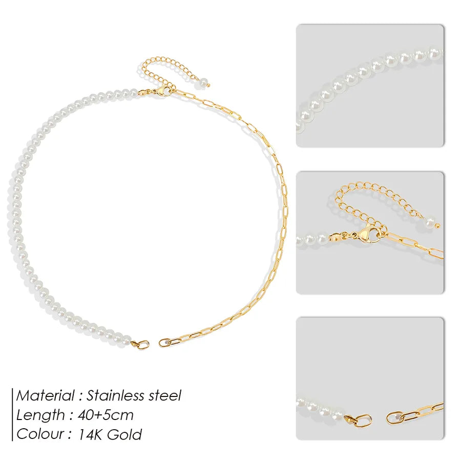 1 Piece Imitation Pearl Jewelry Accessories Chain
