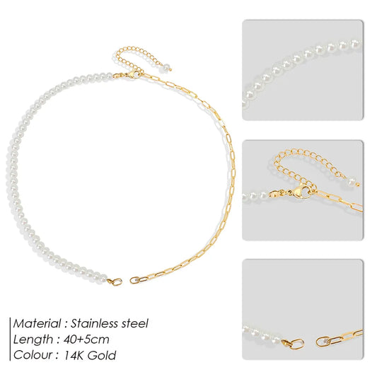1 Piece Imitation Pearl Jewelry Accessories Chain