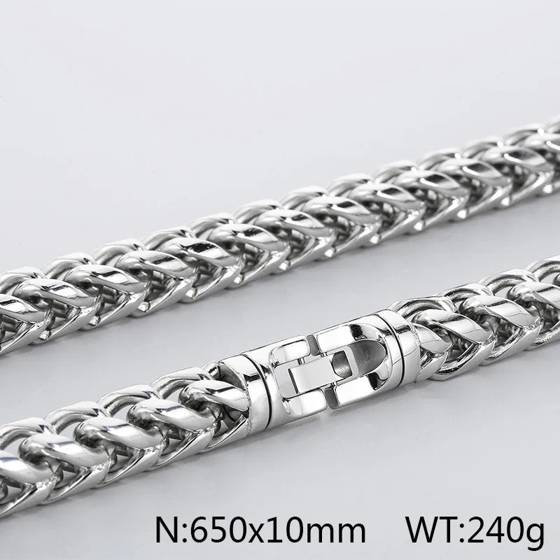 Wholesale Jewelry Vintage Style Geometric 304 Stainless Steel 18K Gold Plated Necklace