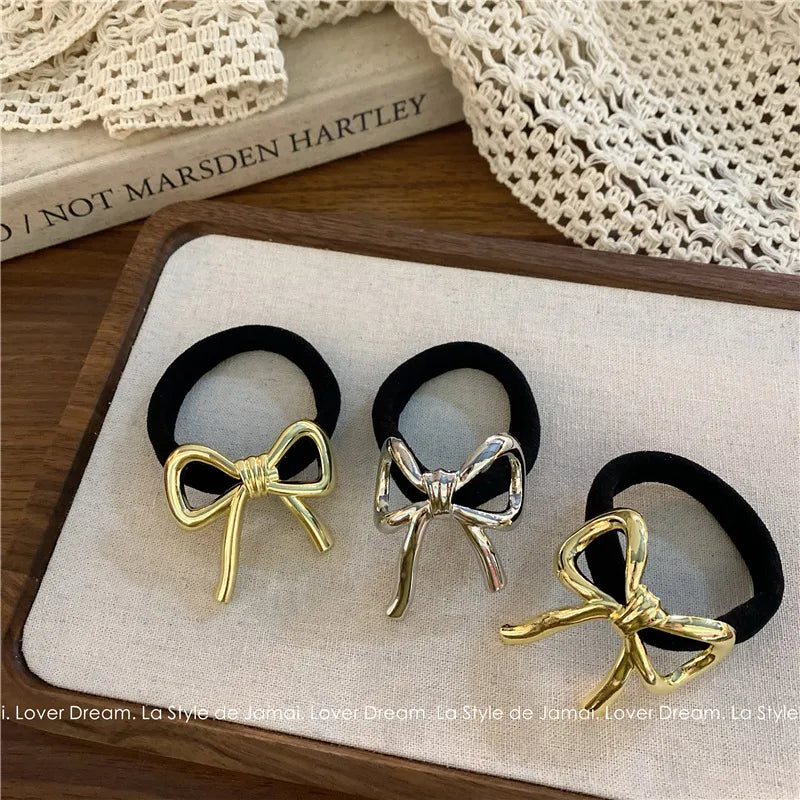 Women's New Style IG Style Bow Knot Metal Hair Tie