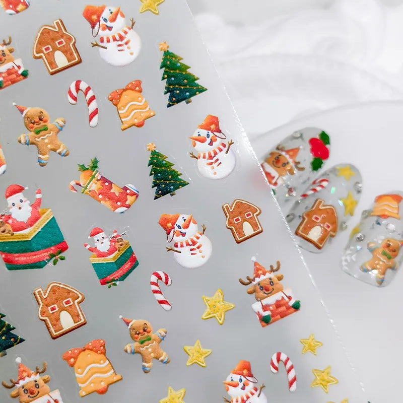 Christmas Elegant Lady Butterfly PET Nail Patches 1 Set
