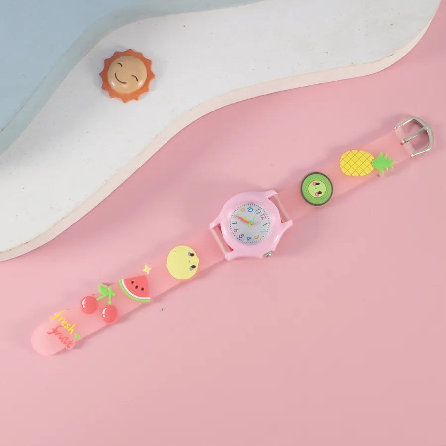 New PVC Color Case Cartoon Children's Quartz Watch Cute Creative Toy Watch Primary School Boys Girls Watch
